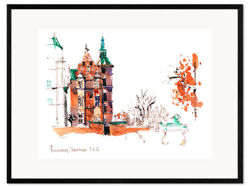 Plakat artystyczny premium w ramie Rosenborg Castle Copenhagen