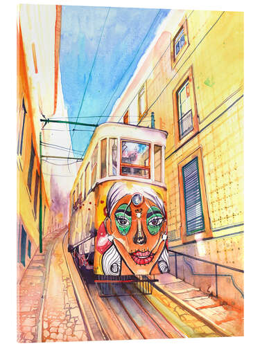 Akryylilasitaulu Lisbon Portugal  Lavra Funicular