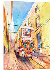 Akryylilasitaulu Lisbon Portugal  Lavra Funicular