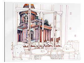 Gallery Print Sankt-Petersburg-Fensteransicht über St. Isaac Cathedral