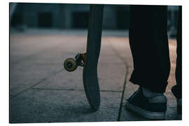 Magnettafel Skater und sein Board