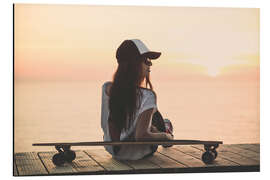 Magnettafel Schönes Skater-Mädchen