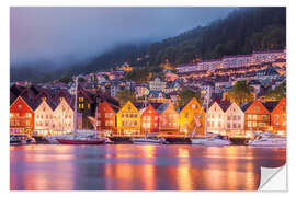 Sisustustarra Famous Bryggen street in Bergen, Norway