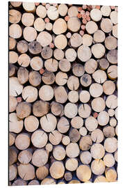 Magnettafel Dekorativer Holzstapel