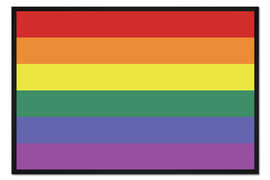 Gerahmter Kunstdruck Gay pride Flagge