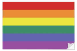 Selvklebende plakat Gay pride flag