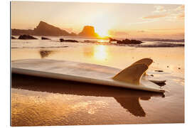 Tableau en plexi-alu Planches de surf à la plage