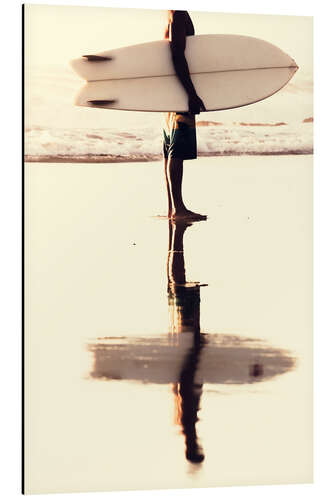 Aluminiumsbilde Surfer reflection