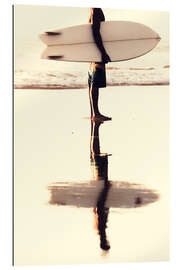 Gallery print Surfer reflection