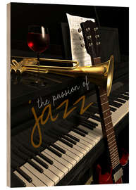 Wood print passion of Jazz