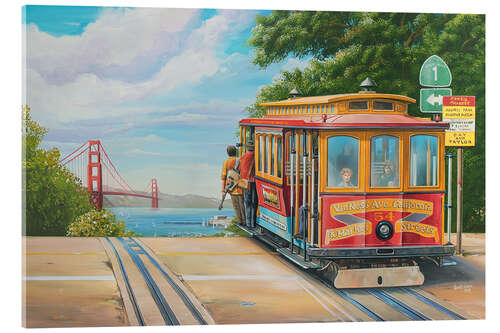 Acrylglasbild To Golden Gate Bridge