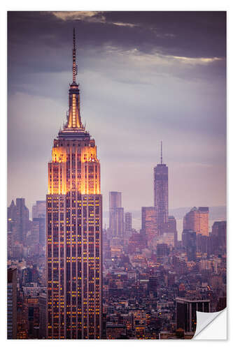 Selvklebende plakat Empire State Building New York