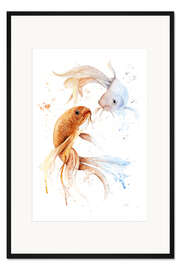 Gerahmter Kunstdruck Sternzeichen Fische