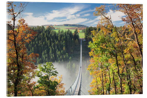 Acrylic print Geierlay Chain Bridge, Hunsrück