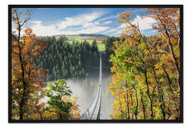 Gerahmter Kunstdruck Geierlay Hängebrücke, Hunsrück