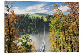 Foam board print Geierlay Chain Bridge, Hunsrück