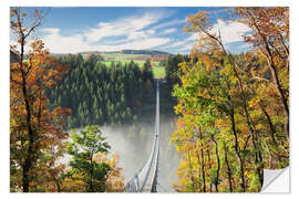 Selvklebende plakat Geierlay Chain Bridge, Hunsrück