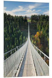 Hartschaumbild Geierlay Hängebrücke, Hunsrück