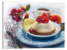 Magnettafel Erdbeer-Käsekuchen