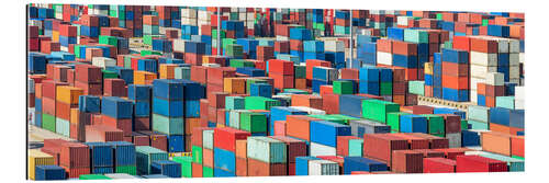 Gallery print Industrial Shot of a Container Terminal With Colourful ISO Containers