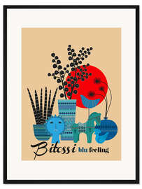 Gerahmter Kunstdruck Bitossi blu feeling