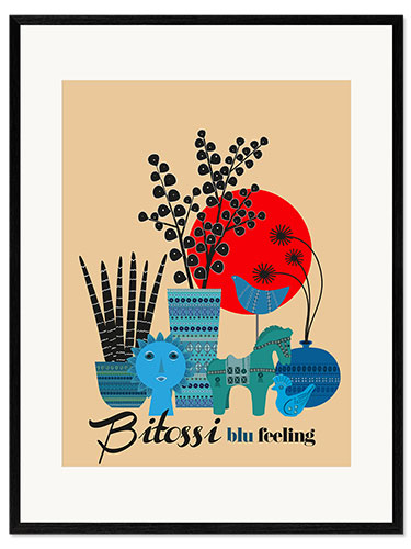 Framed art print Bitossi blu feeling