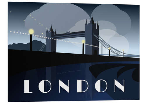 PVC-tavla London Tower Bridge Art Deco style