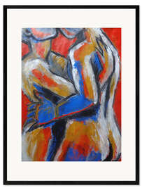 Framed art print Lovers - Hot Summer Desire