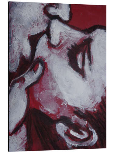 Tableau en aluminium Amoureux - Baiser rouge