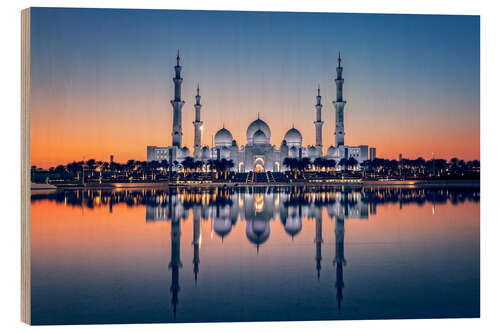Wood print Scheich-Zayid-Moschee