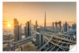 Selvklebende plakat Dubai city