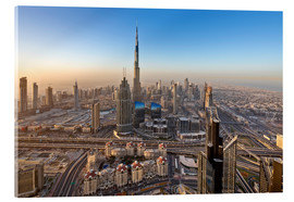 Obraz na szkle akrylowym Sunrise at Dubai City - Dieter Meyrl