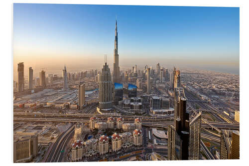 Foam board print Sunrise at Dubai City