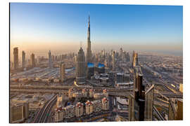 Magnettafel Sonnenaufgang über Dubai City