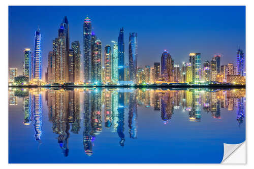 Sisustustarra Dubai Marina, blue glow