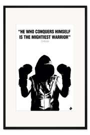 Gerahmter Kunstdruck WARRIOR Motivzitate