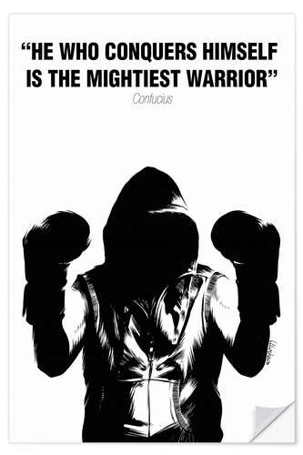 Selvklebende plakat WARRIOR Motivational Quotes