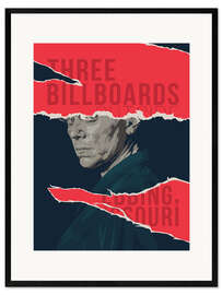 Kunsttryk i ramme Three billboards outside ebbing missouri