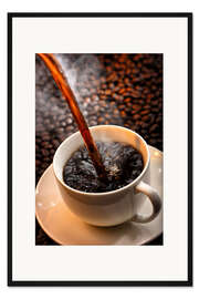 Gerahmter Kunstdruck Frisch gekochter Kaffee