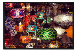 Gerahmter Kunstdruck Orientalische Lampen