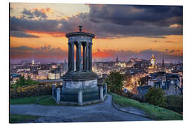 Magnettafel Edinburgh im Sonnenuntergang mit Calton Hill