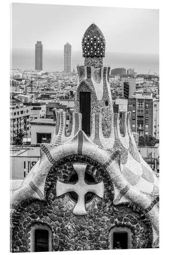 Obraz na szkle akrylowym Impressive architecture and mosaic art at Park Guell