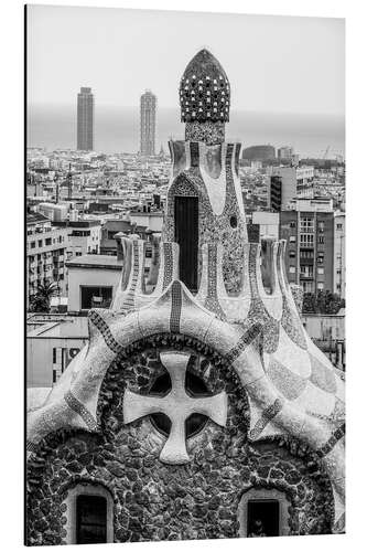 Alubild Beeindruckende Architektur und Mosaikkunst im Park Guell