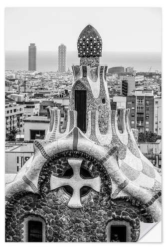 Wall sticker Impressive architecture and mosaic art at Park Guell