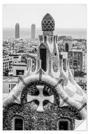 Wall sticker Impressive architecture and mosaic art at Park Guell