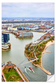 Wandsticker Der Rhein in Düsseldorf