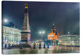 Leinwandbild Alexandersäule in Helsinki