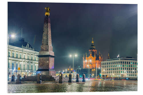 Foam board print Alexander column in Helsinki