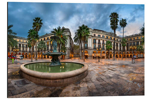 Cuadro de aluminio Plaza Reial en Barcelona