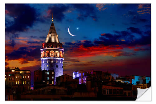 Autocolante decorativo Illuminated Galata Tower